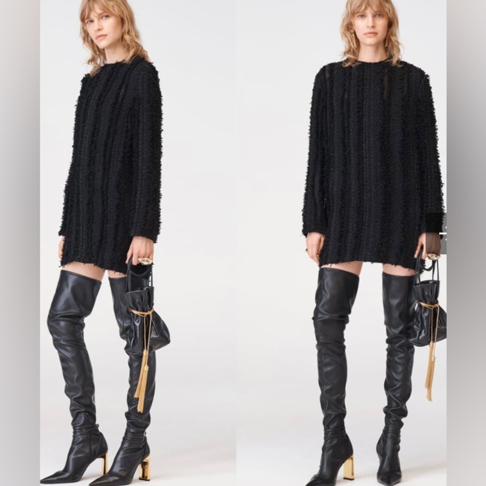Zara textured mini dress